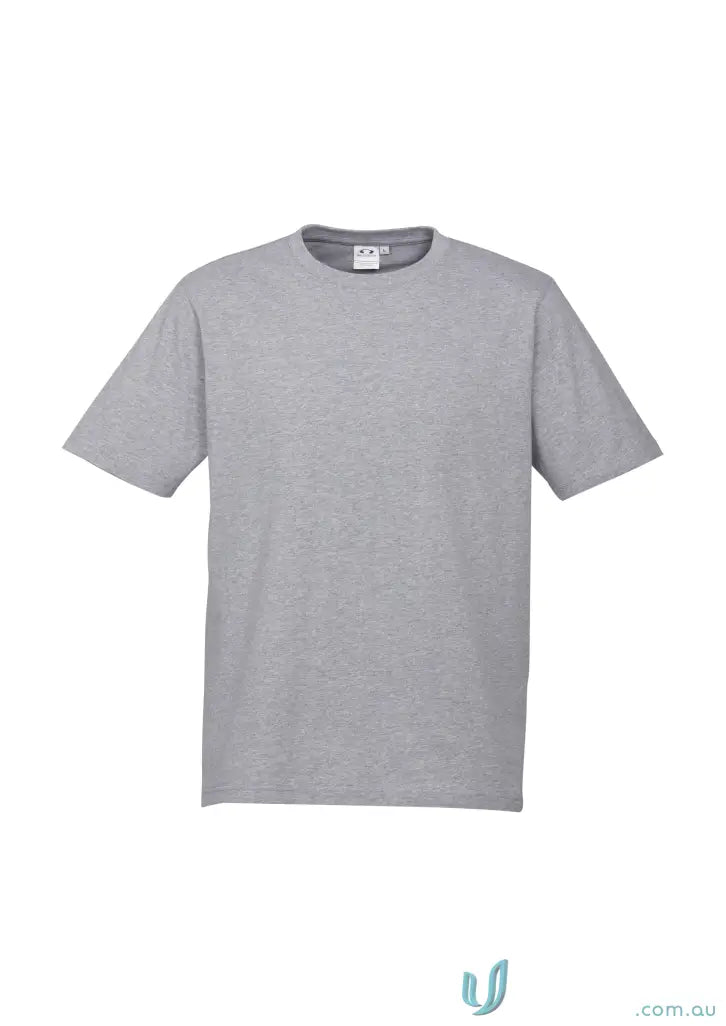Southport Tee ice short sleeve mens biz collection with twin needle sleeve, grey tee