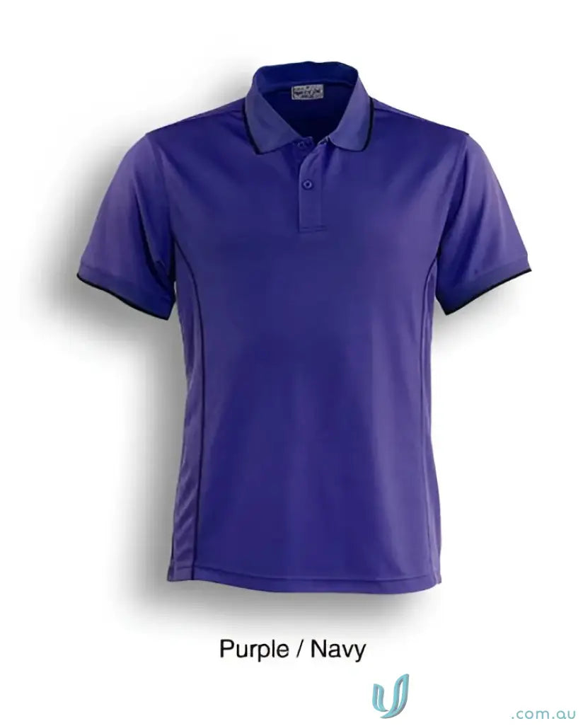 Bocini CP0910 Stitch Polo - Large Sizes in Purple/Navy