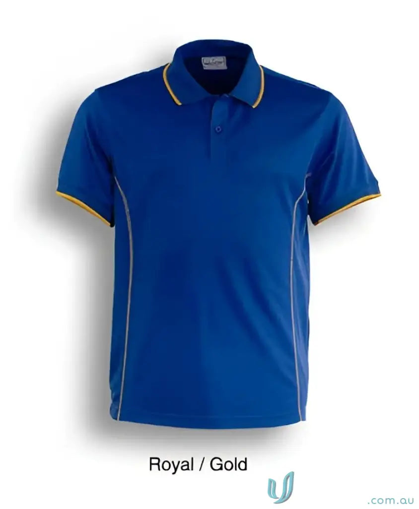 Bocini CP0910 Stitch Polo - Large Sizes in Royal/Gold