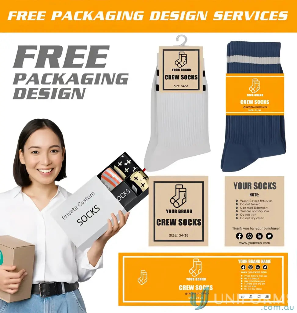 Socks packaging design options for Sublimated Sports Socks custom sports socks collection
