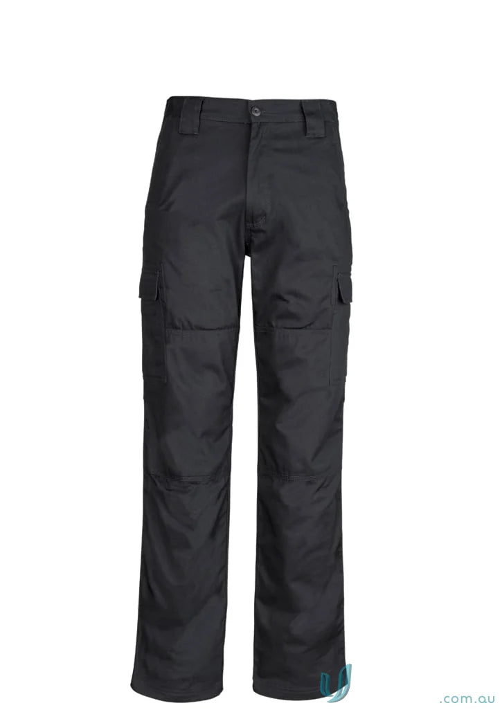 Syzmik Drill Cargo Pant in black, all-day comfort Mens midweight drill cargo pants
