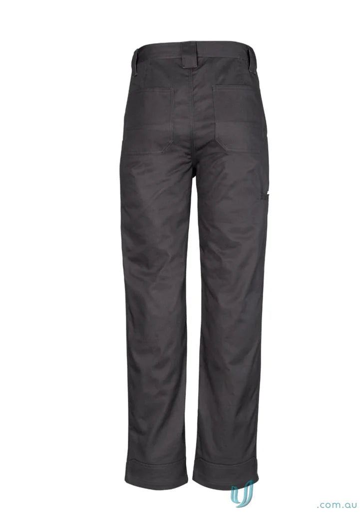Dark gray Syzmik mens plain utility pants zw002 with wide belt loops