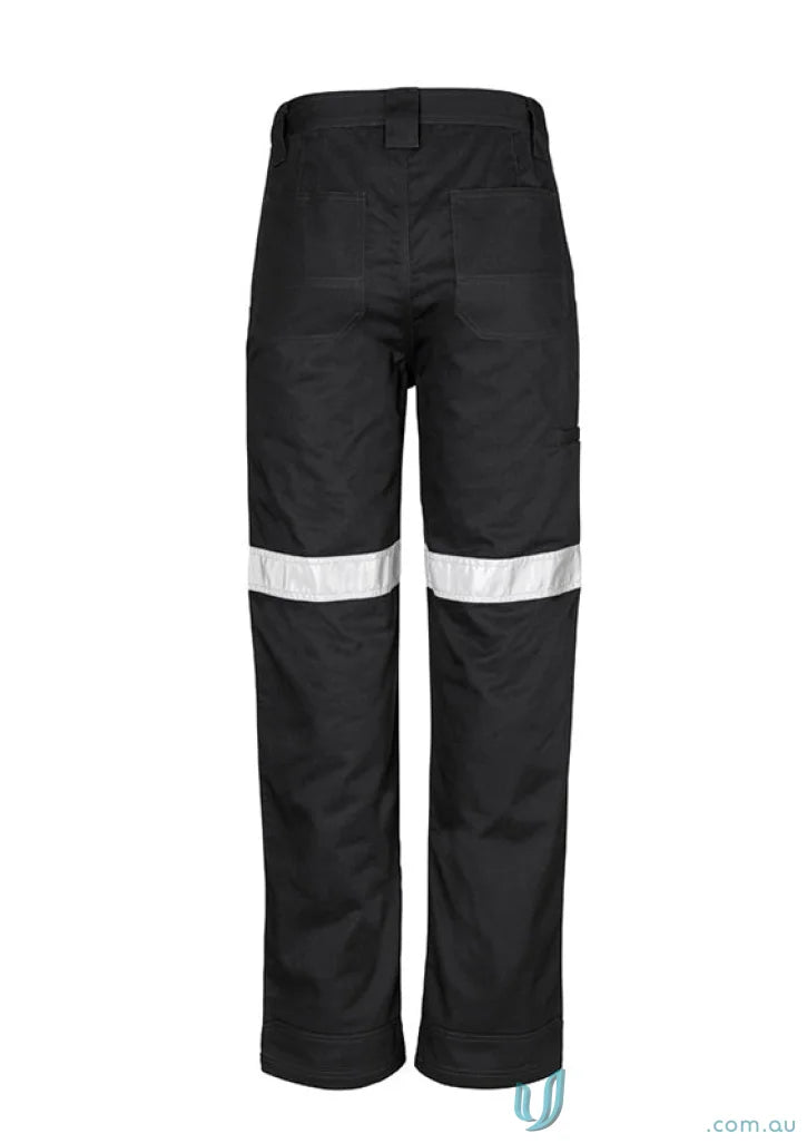 Syzmik Mens Taped Utility Pant with black work pants and reflective stripes