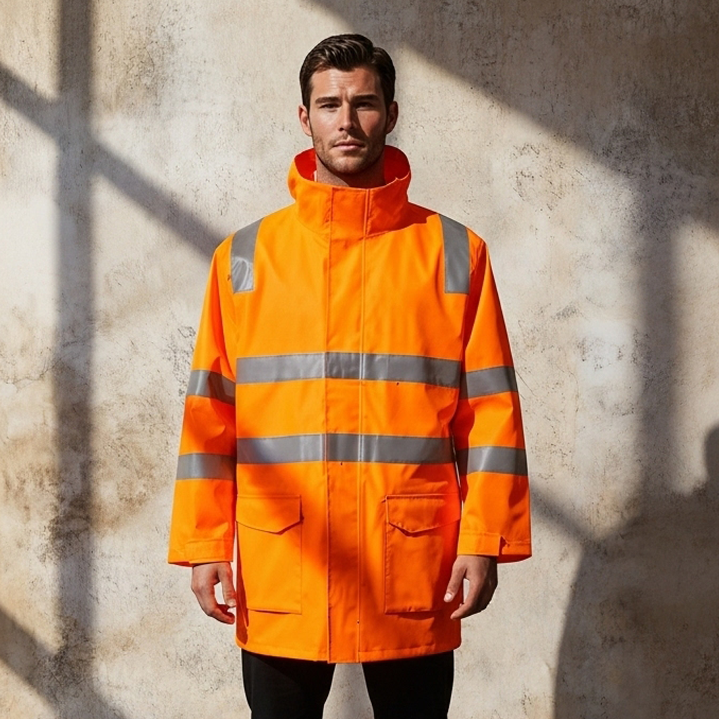 VIC Rail HiVis vis reflective jacket with reflective stripes