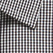 Westgarth gingham black and white patterned easy iron long sleeve shirt fabric