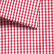 Westgarth gingham easy iron long sleeve shirt in red white fabric