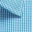Westgarth Gingham short sleeve shirt in light blue white gingham fabric