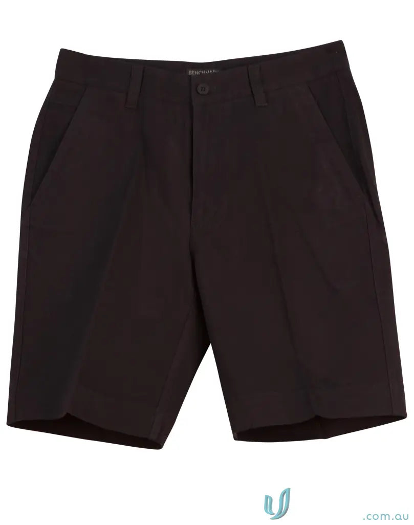 Mens black spirit chino shorts with pockets for all-day comfort and casual style