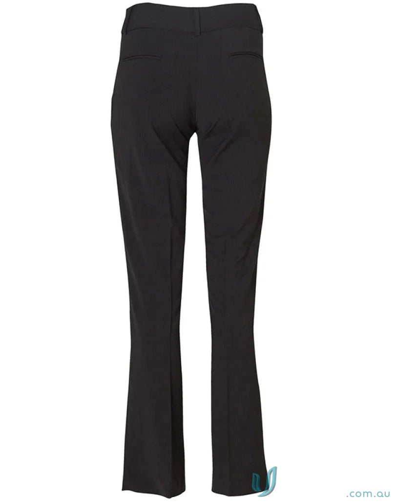 Black flared trousers from Winning Spirit Ladies Permanent Press Pants collection
