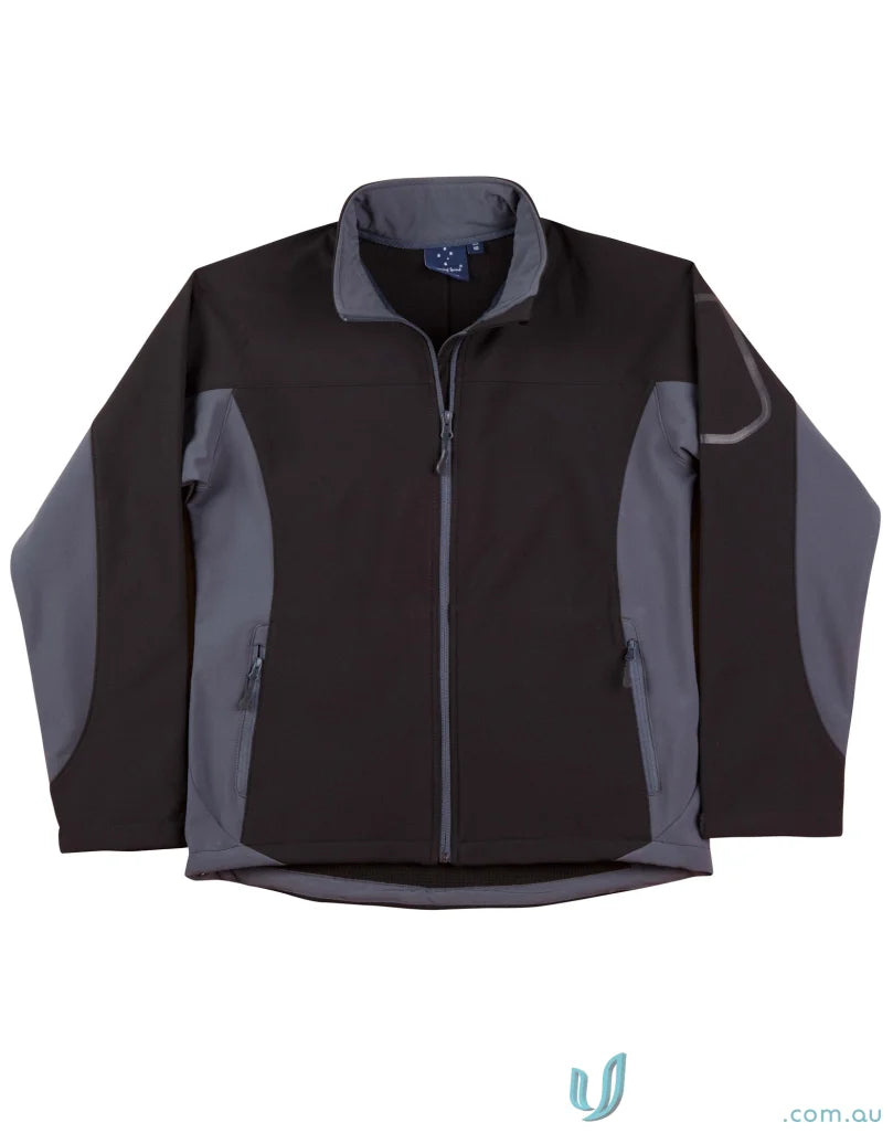 Black and gray Winning Spirit Ladies Whistler Softshell Jacket for women