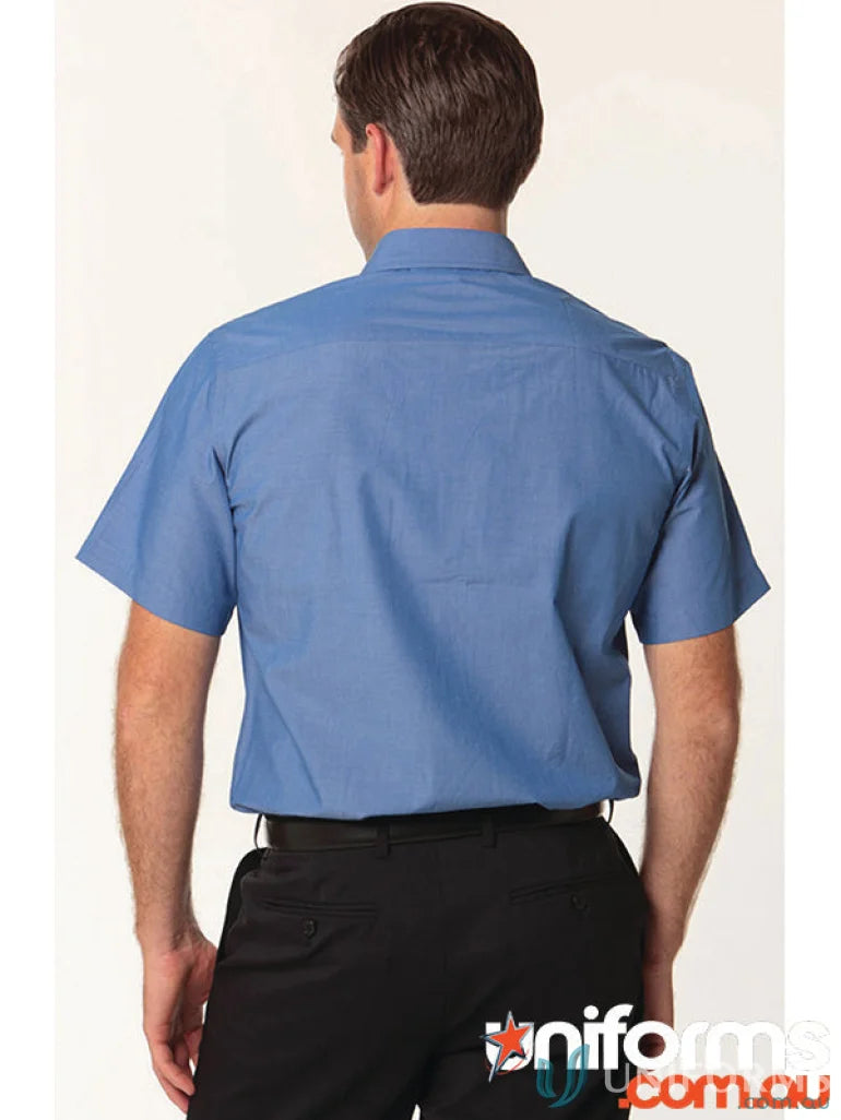 Blue m7001 mens nano tech short sleeve shirt from Winning Spirit NanoTech S/S collection