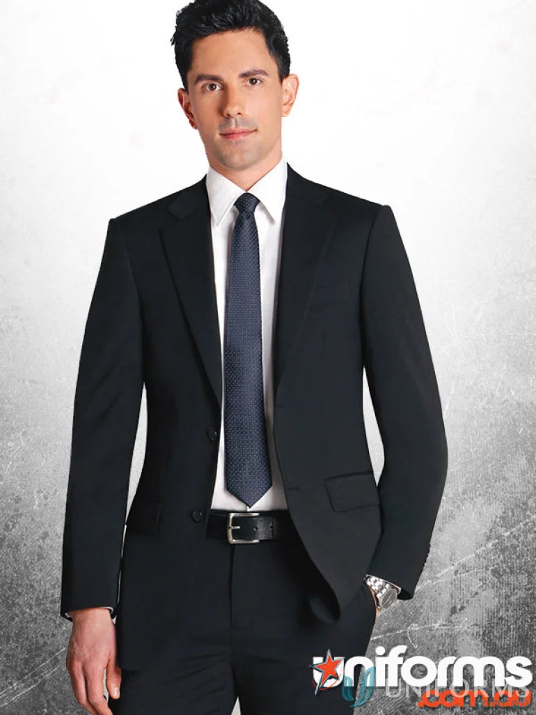 Black mens spirit polyviscose stretch jacket from Winning Spirit, stylish stretch jacket