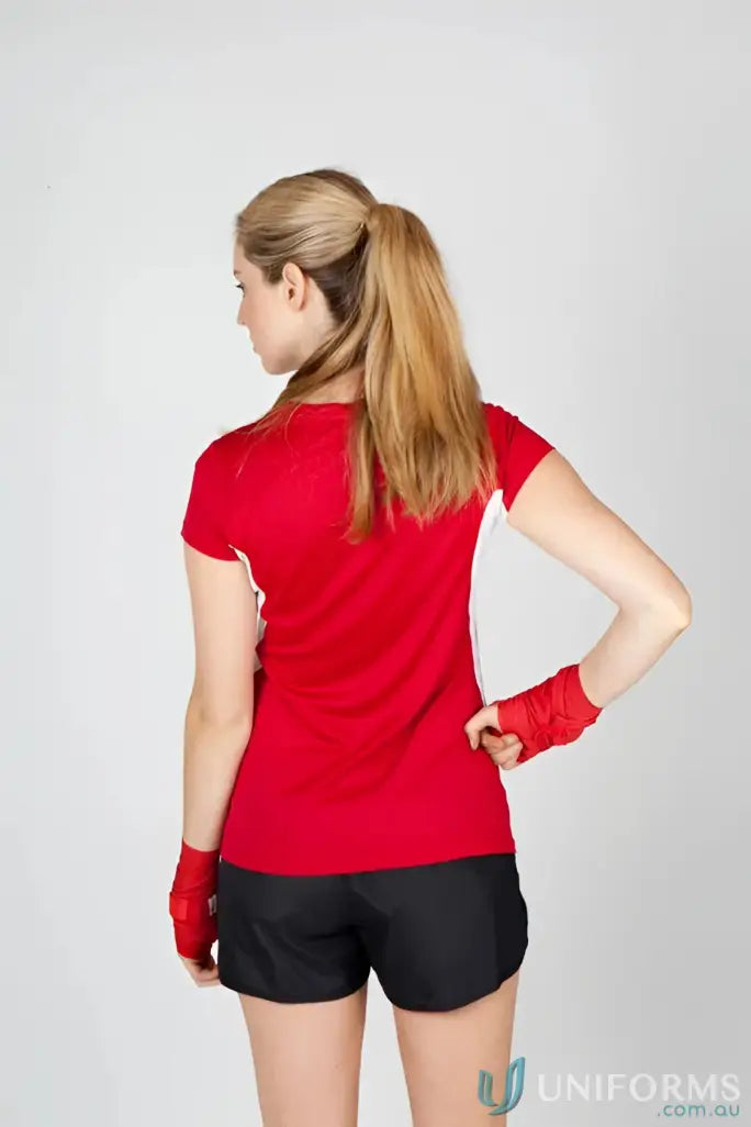 LADIES T-Shirts - Stylish and Comfortable Options for Work and Casual Wear T447LD Women’s Accelerator Cool-Dry T-Shirt -Large Sizes in Red