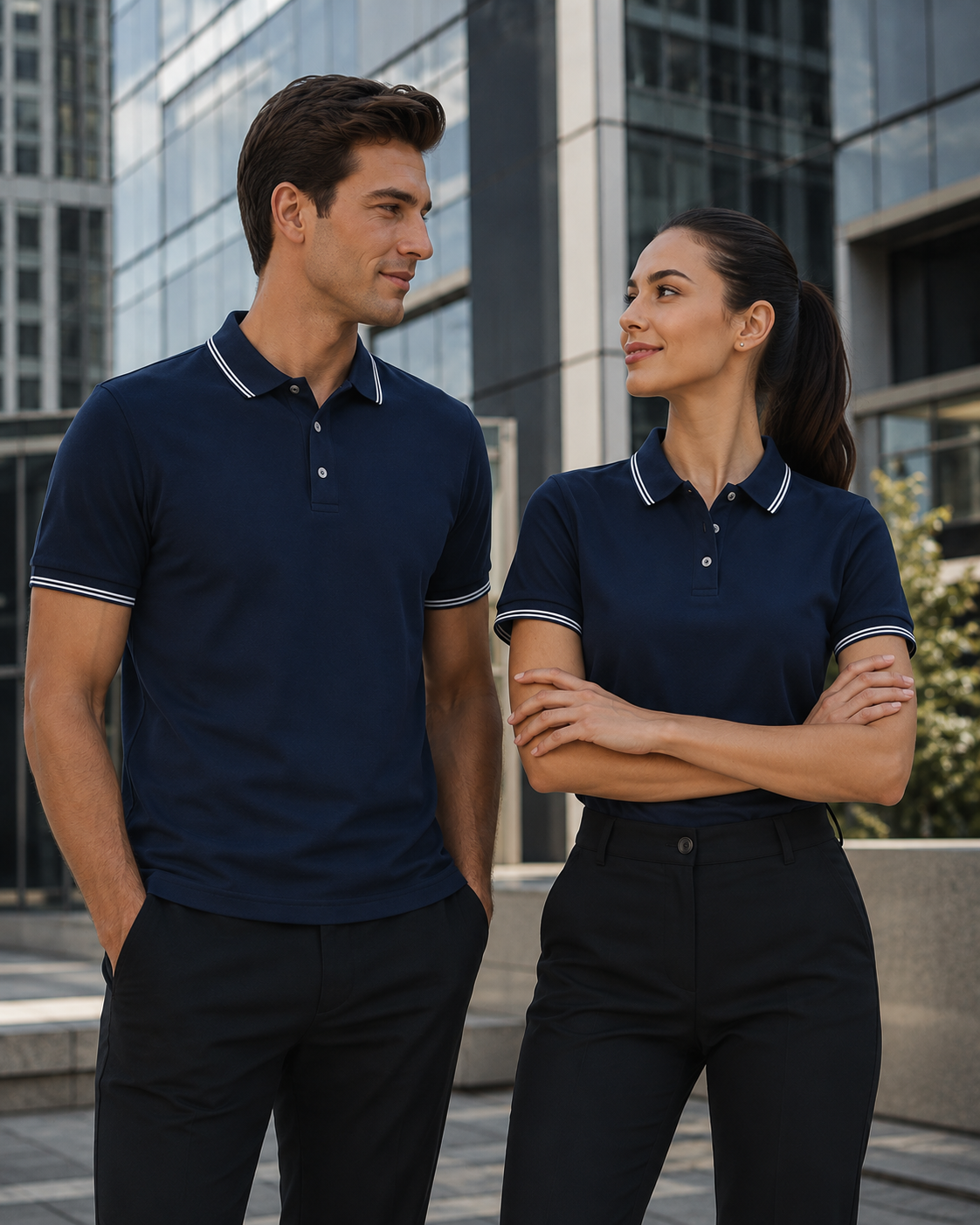 Ladies Bobbin Contrast Polo