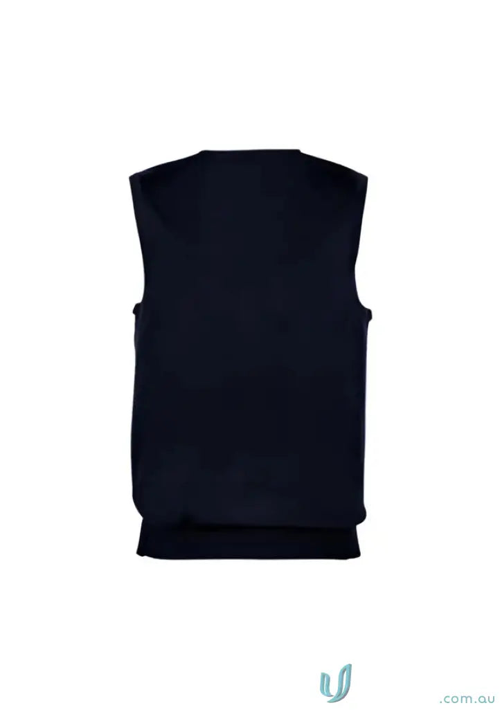 Navy blue milano knit vest from YR Mens EMB Biz Collection Milano with modern fit