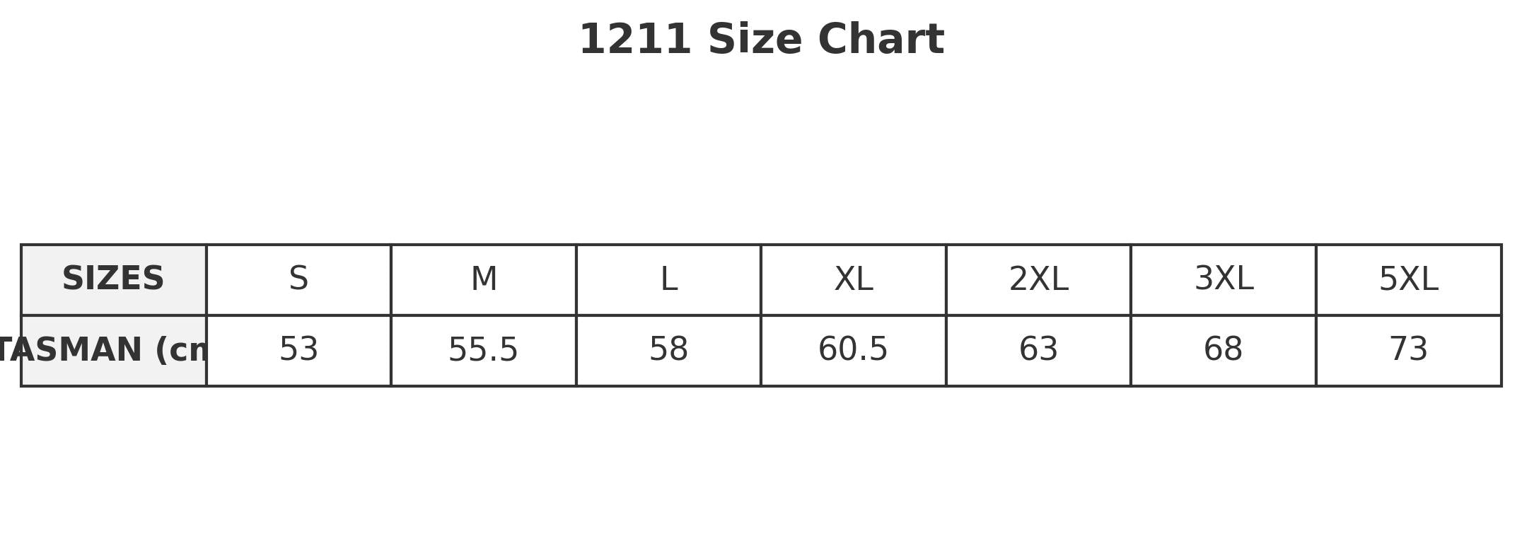 Thames Dark Tee size chart