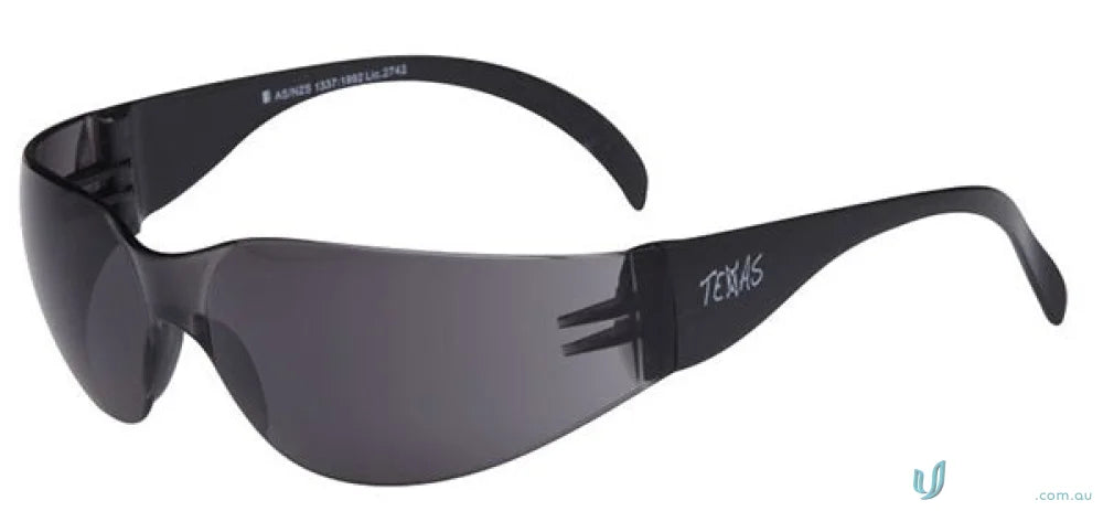 Dark gray safety glasses with anti-fog coating for workwear and uniforms