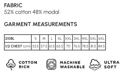 Mercer Ultra Soft Shirt size chart