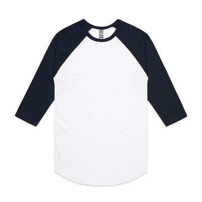 Raglan Tee 5012 - White/Navy