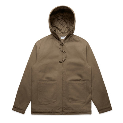 Canvas Heavy Hooded Jacket 5529 - Walnut