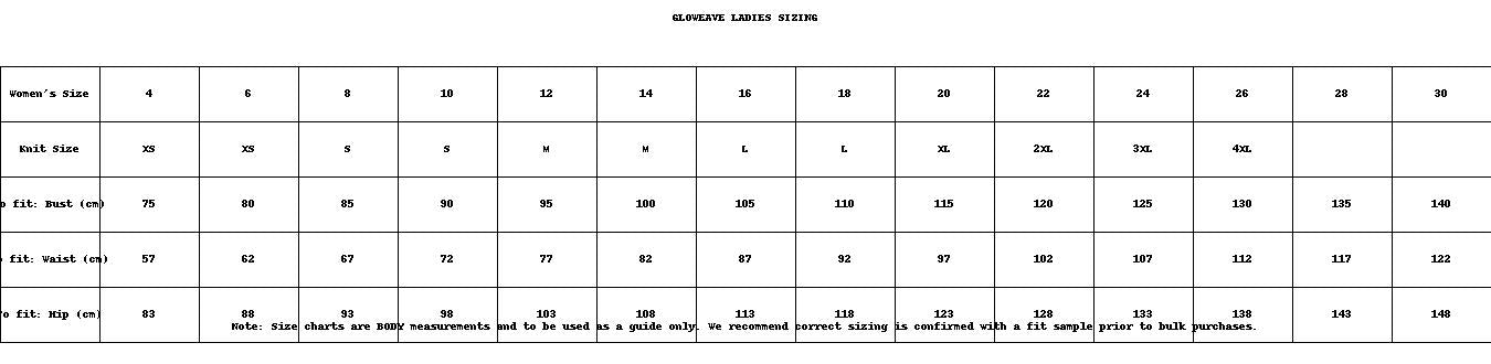 Smith End On End 3Q Shirt size chart