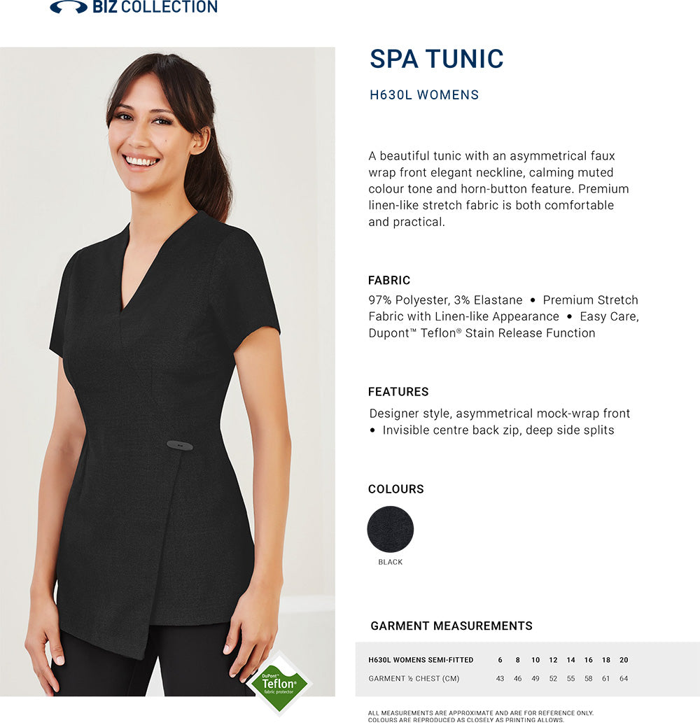 Inaura Spa Tunic size chart