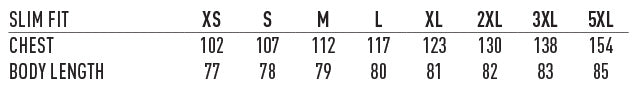 Multi-Tone Check LS Shirt size chart