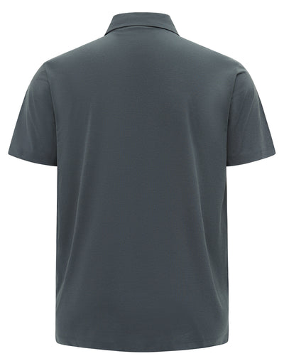 Gray polo shirt on a white background