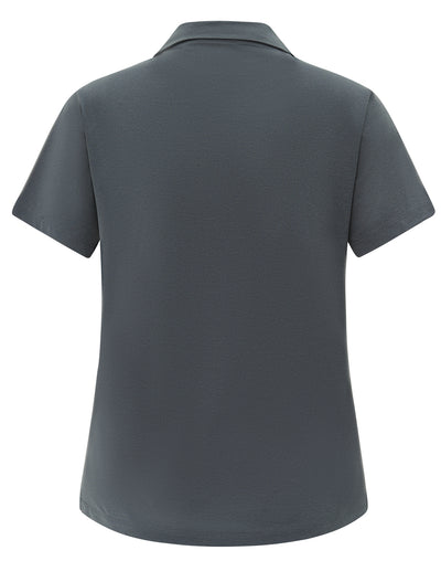 Gray polo shirt on a white background