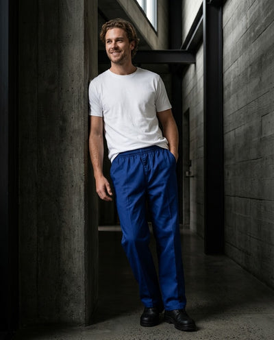 Food Industry Drawstring Elastic Waist Pants
