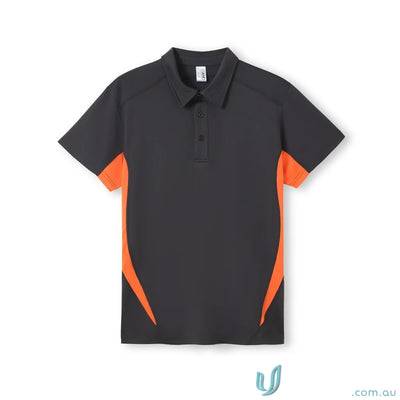 P446HB-1 P446HB Accelerator Polo in Charcoal/Orange