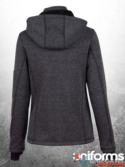 Gray hooded jacket from JK41 ACLAND JACKET collection, perfect for winning spirit ACLAND in coral fleece style