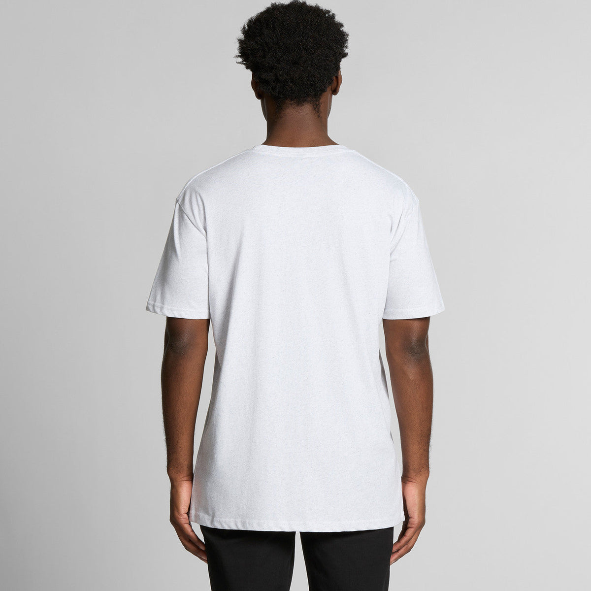 White t-shirt with black graphic design on back, nike brand.