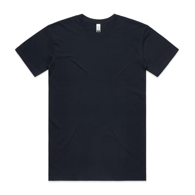 Black v-neck t-shirt with short sleeves and a simple design.