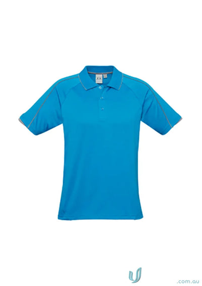 Blue short-sleeved polo shirt from Blade Polo in Biz Collection Blade lineup