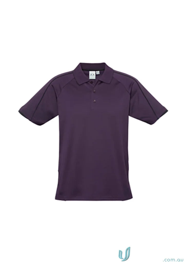 Purple short-sleeved Blade Polo shirt from Biz Collection Blade collection blade polo