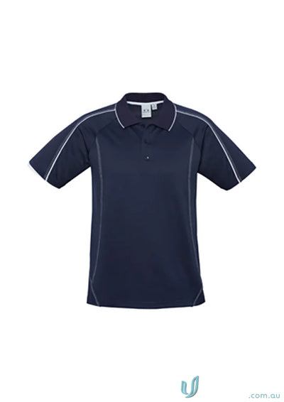 Navy blue Blade Polo shirt with white trim from Biz Collection Blade Polo collection