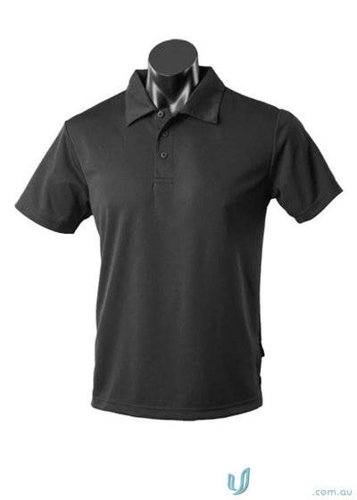 Aussie Pacific 1307 Botany Polo in Black