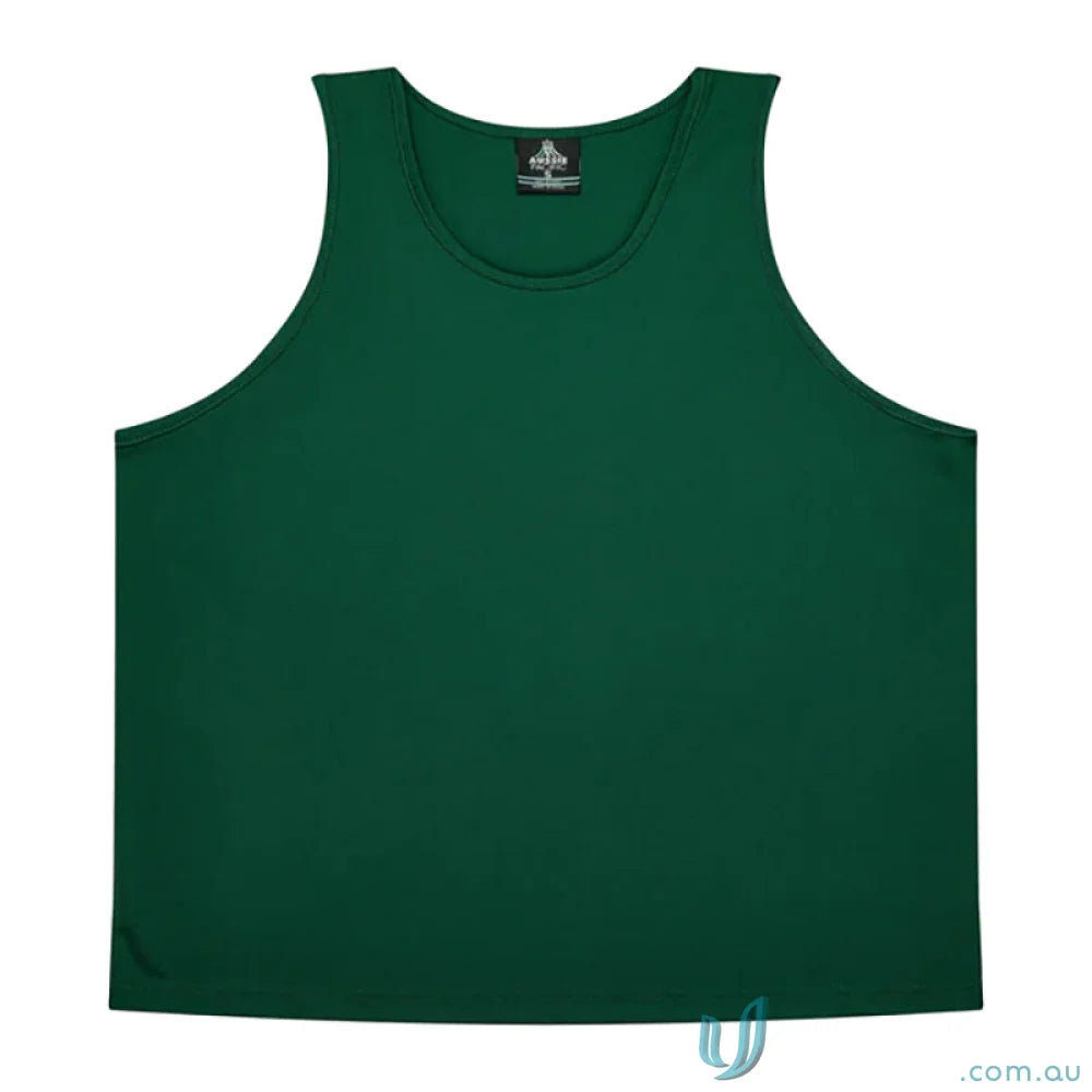 Aussie Pacific 1107 Botany Singlet in Green