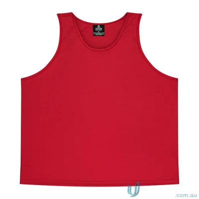 Aussie Pacific 1107 Botany Singlet in Red