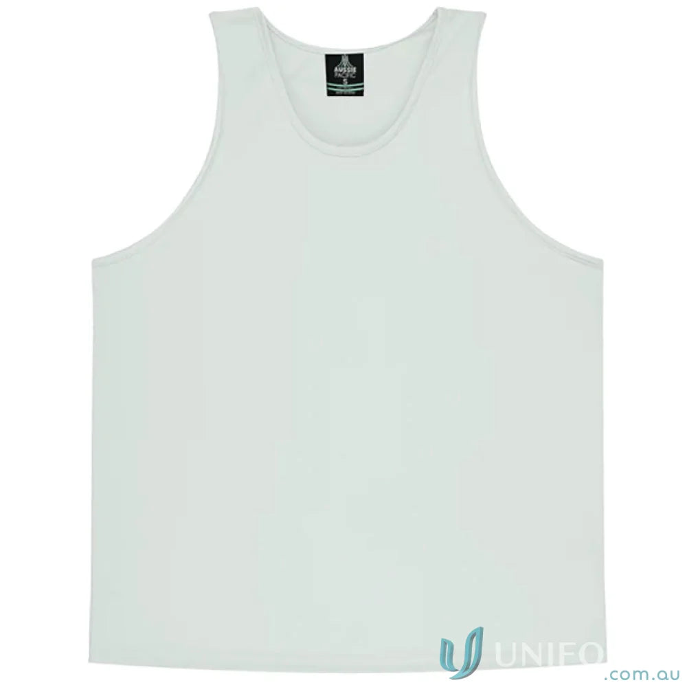 Aussie Pacific 1107 Botany Singlet in White