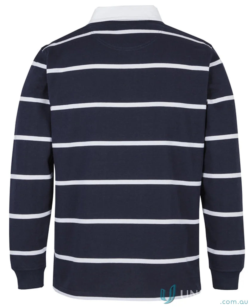 Navy and white striped yarn dyed rugby jumper from Jb’s Yarn Dyed Rugby collection