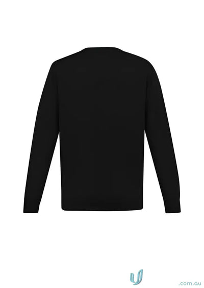 Black long-sleeved sweater from Cann Compounding Mens LS Pullover in Biz Collection Roma