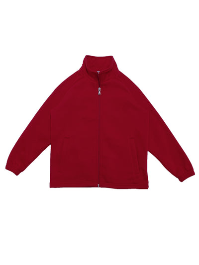 Bocini Kids Poly/Cotton Fleece Zip Through Jacket CJ1575 - Maroon
