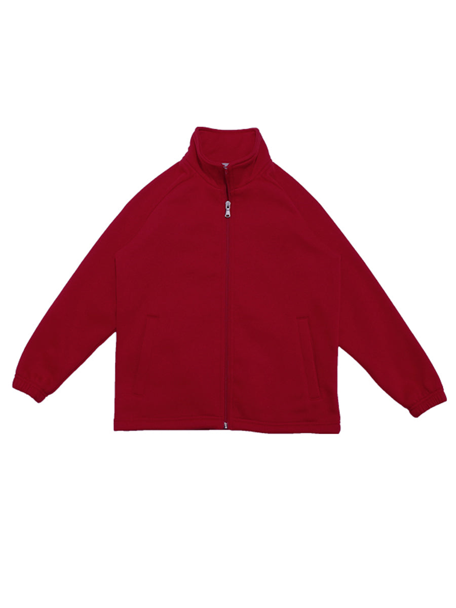Bocini Kids Poly/Cotton Fleece Zip Through Jacket CJ1575 - Maroon