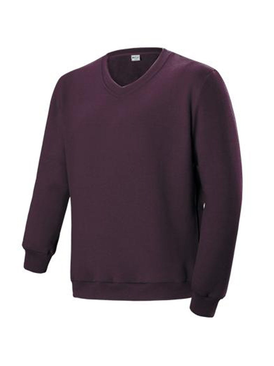 Bocini Unisex Adults V Neck Fleece Jumper CJ1617 - Maroon