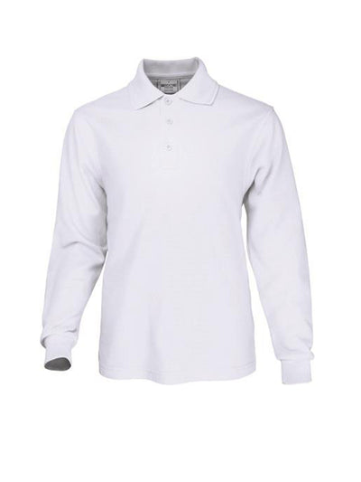 Bocini Unisex Adults Basic Long Sleeve Polo CP1401 - White