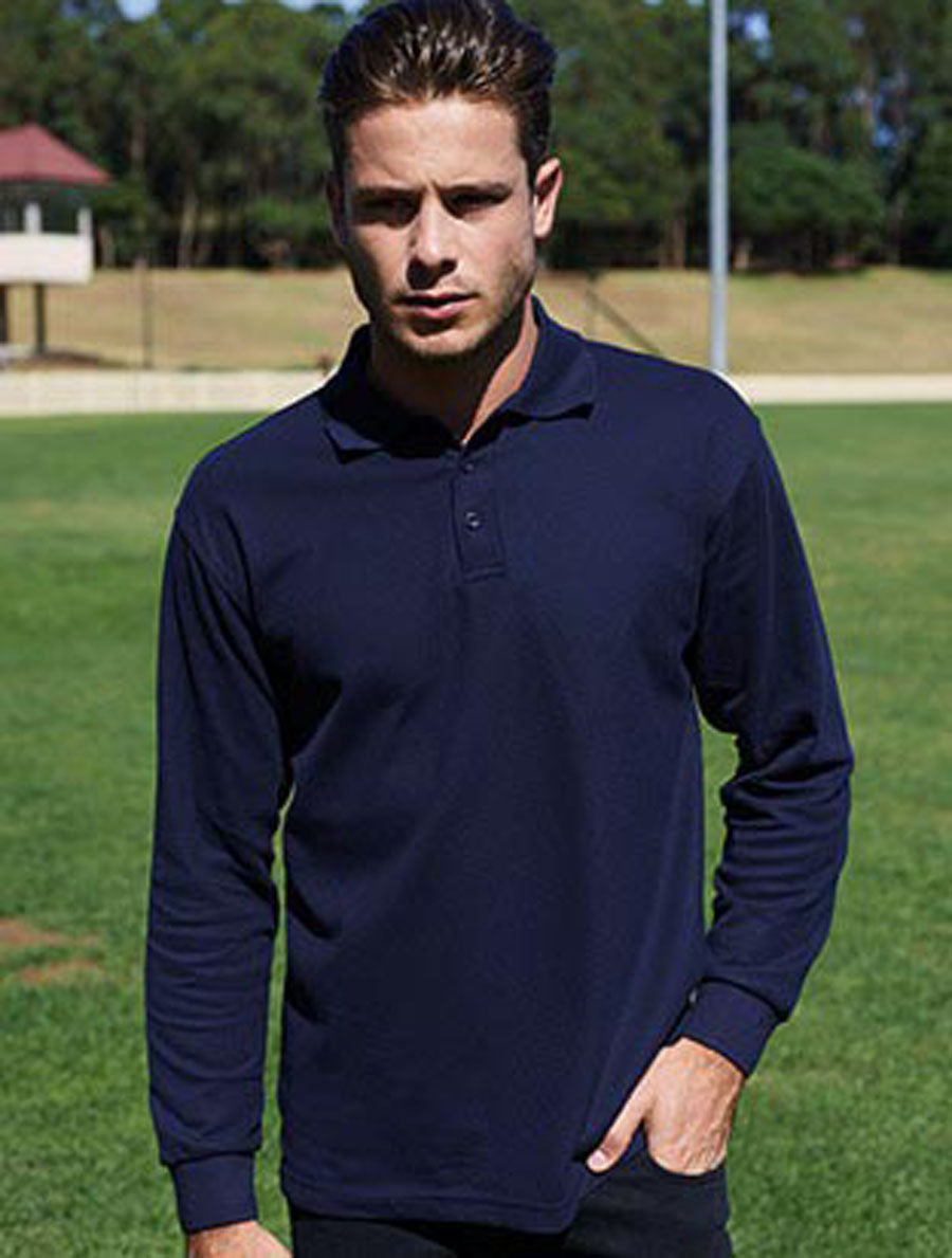 Bocini Unisex Adults Basic Long Sleeve Polo CP1401