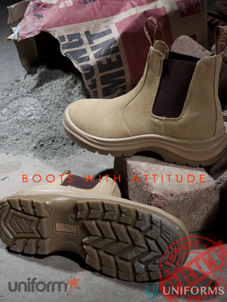 JBs 9E1-CLARET Elastic Sided Safety Boot CLARET