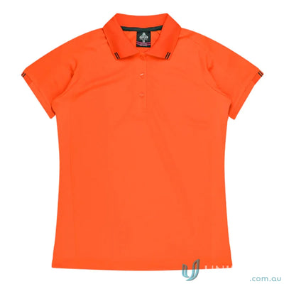 Aussie Pacific 1308 Flinders Polo in Orange/Slate